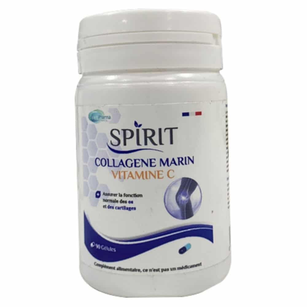 spirit pharma – collagene marin et vitamine c – 90 gelules