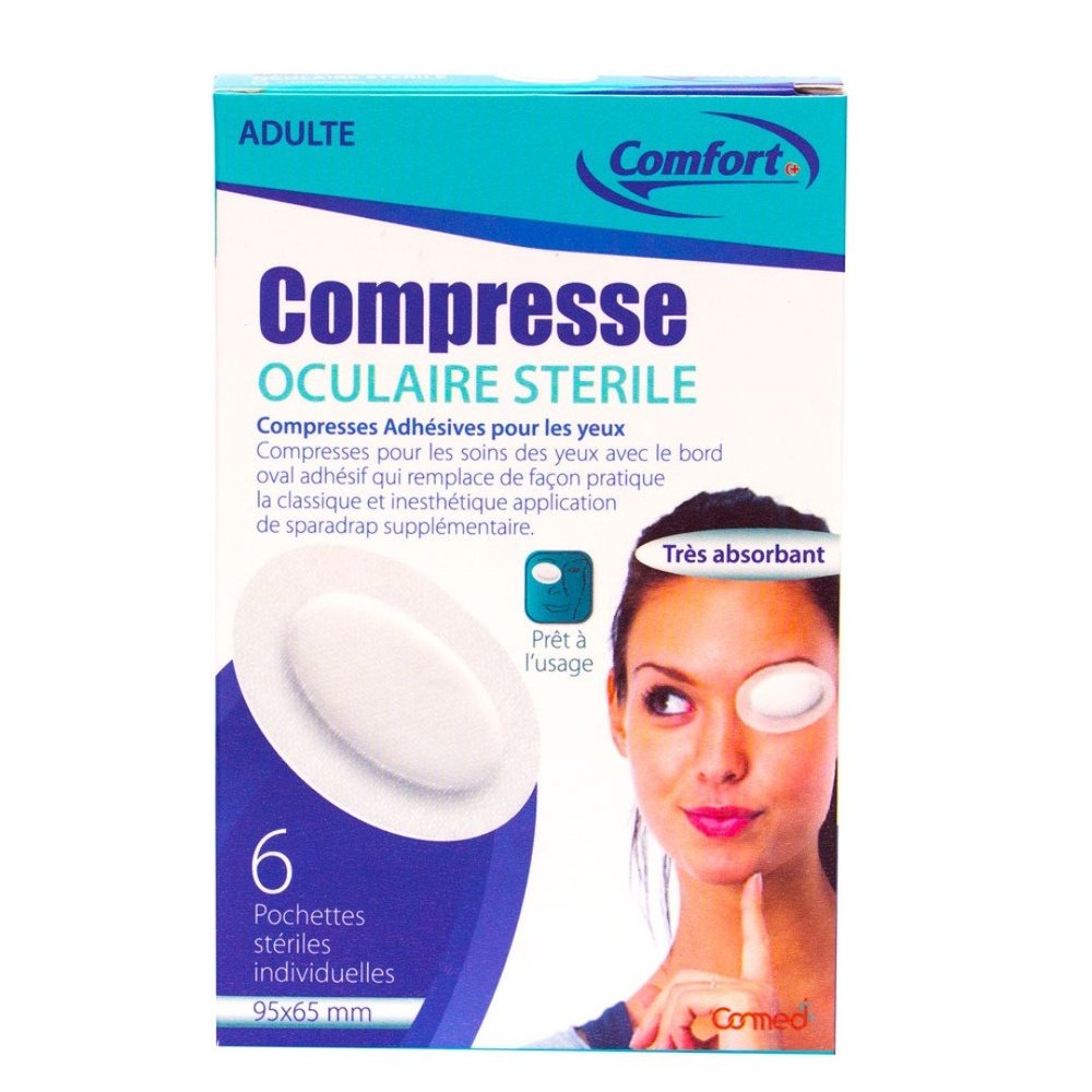 comfort – compresse oculaire adulte 6 pieces