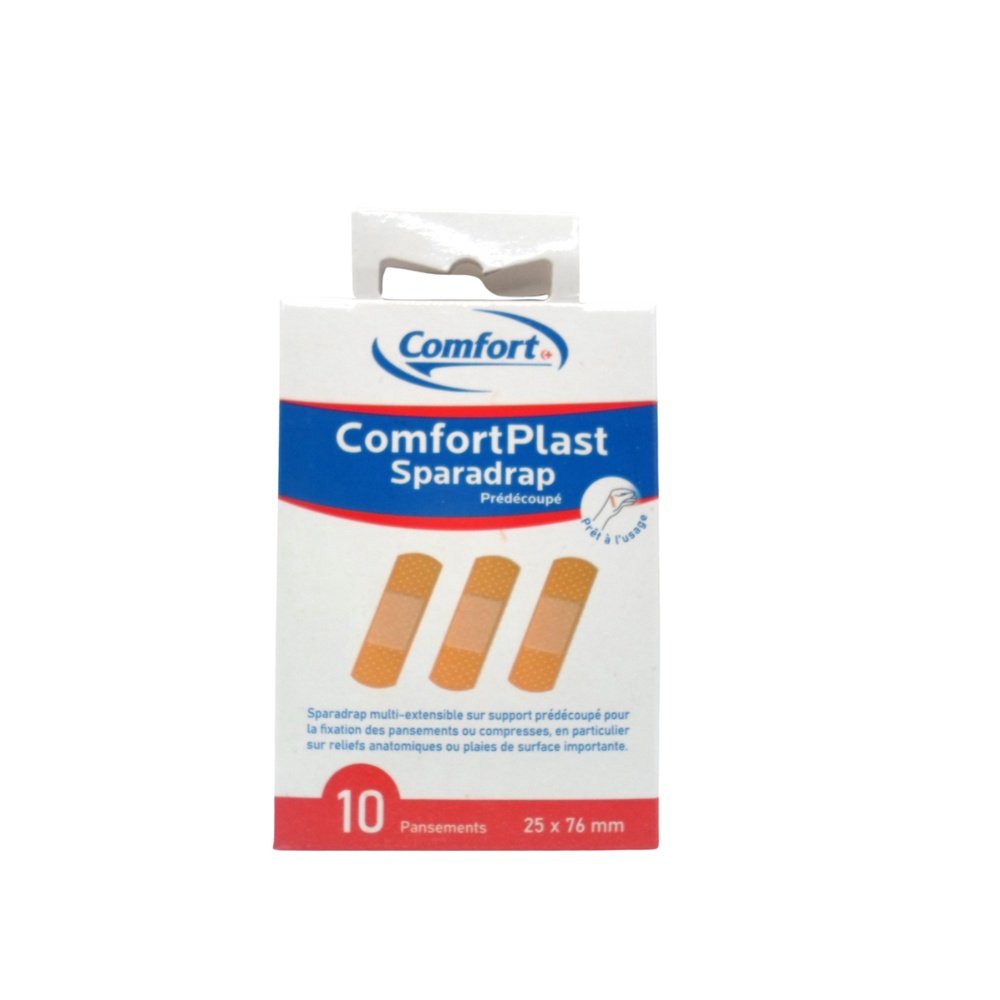 comfort – plast sparadrap predecoupe 10 pieces