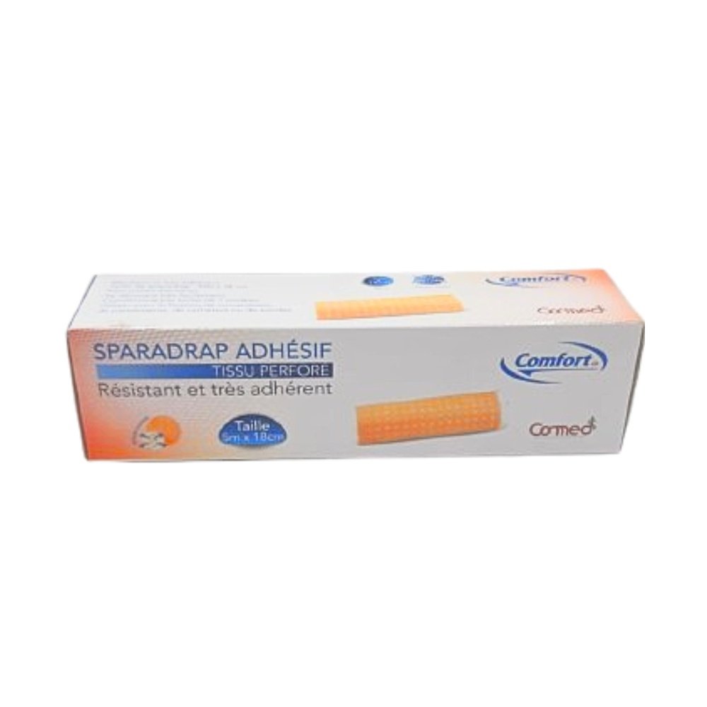 comfort – sparadrap adhesif blanc 5m x 18cm