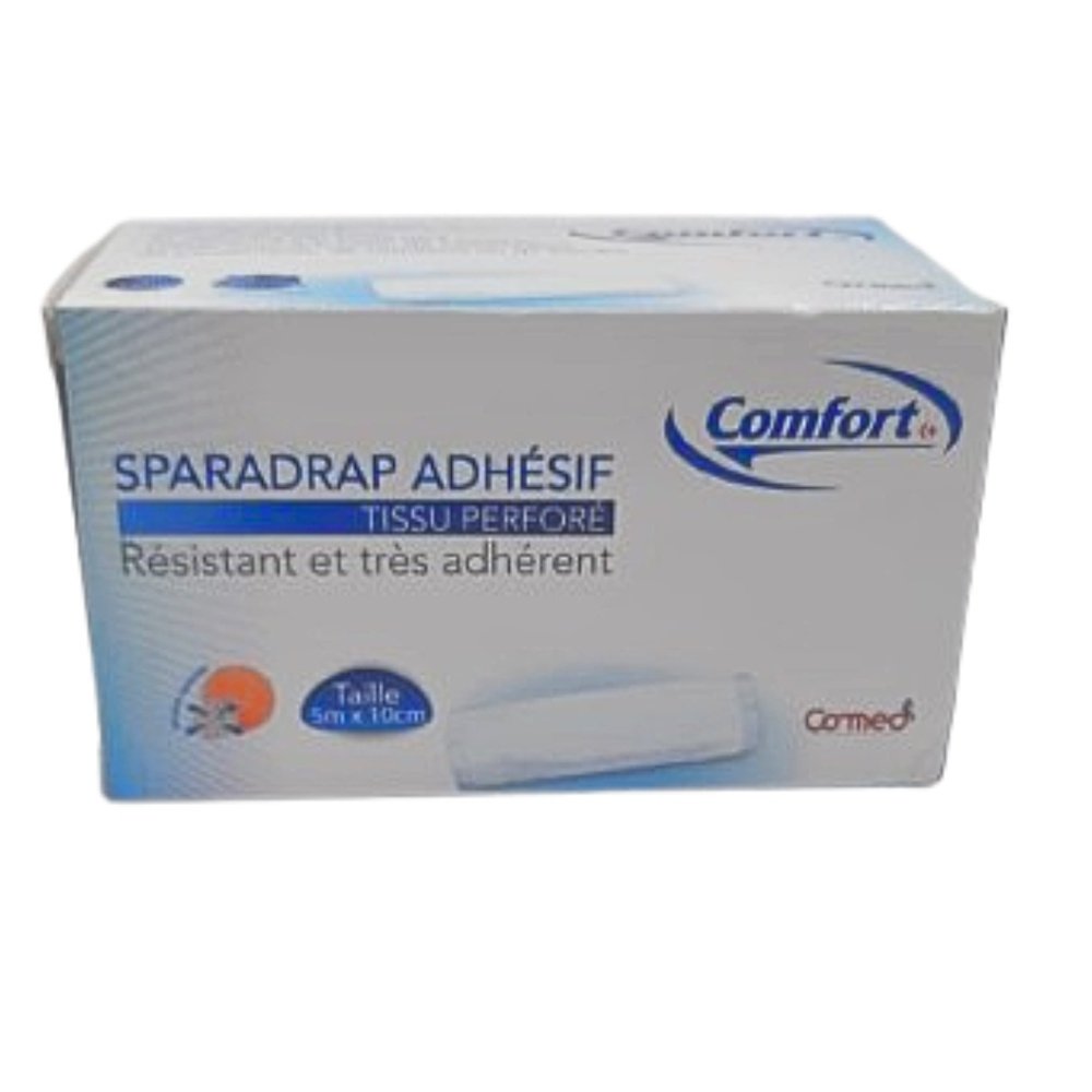 comfort – sparadrap adhesif rouge 5m x 10cm