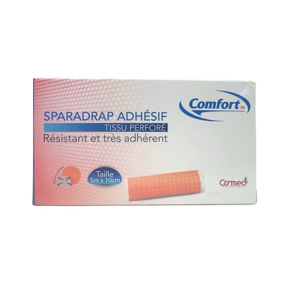 comfort – sparadrap adhesif rouge 5m x 18cm