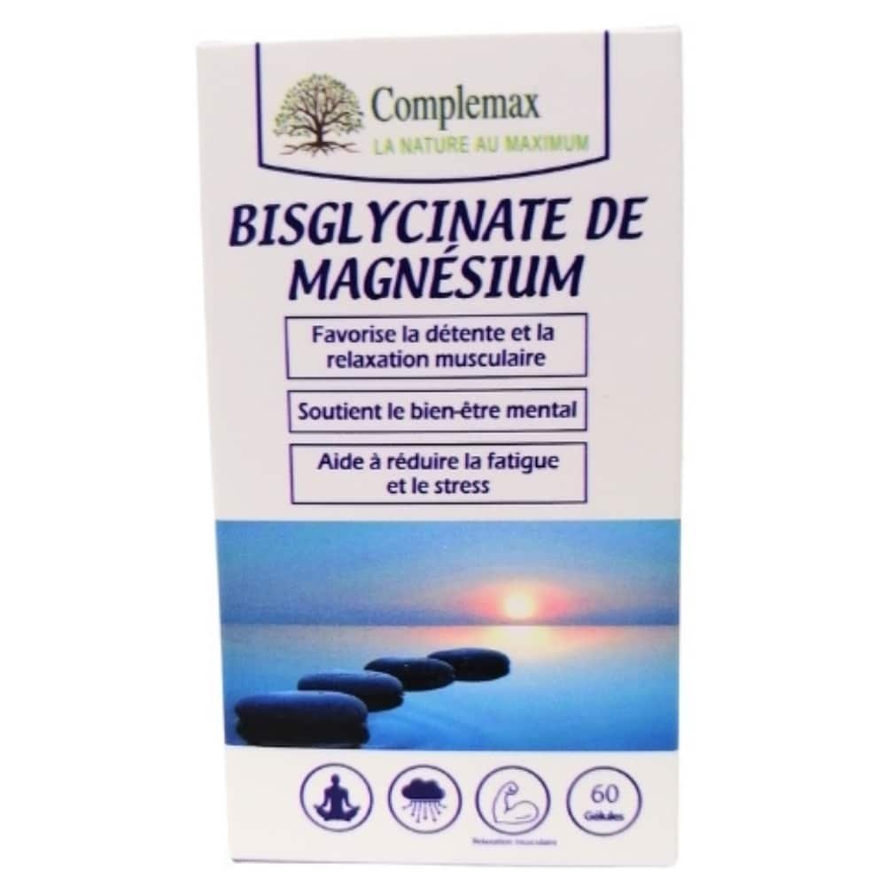 complemax – bisglycinate de magnesium detente et relaxation musculaire – 60 gelules