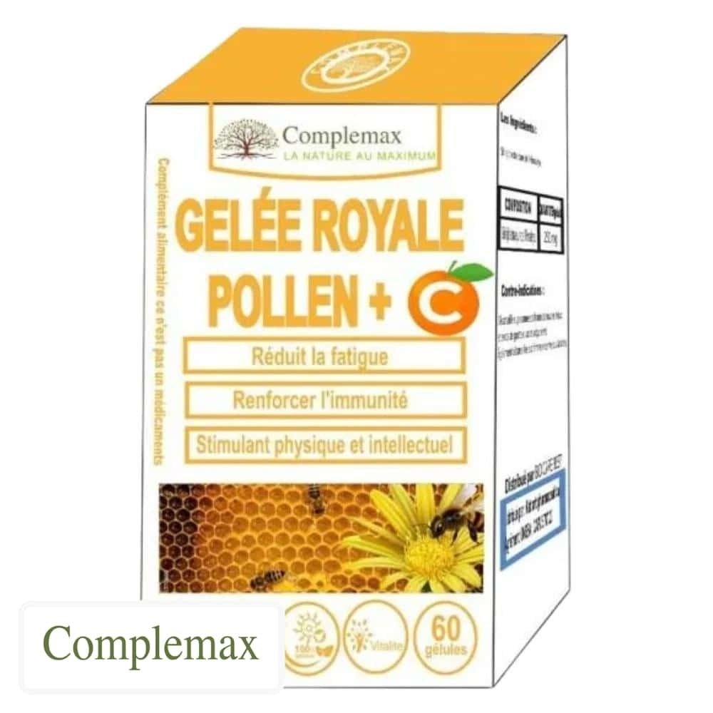 complemax – gelee royale pollen et vitamine c – 60 gelules