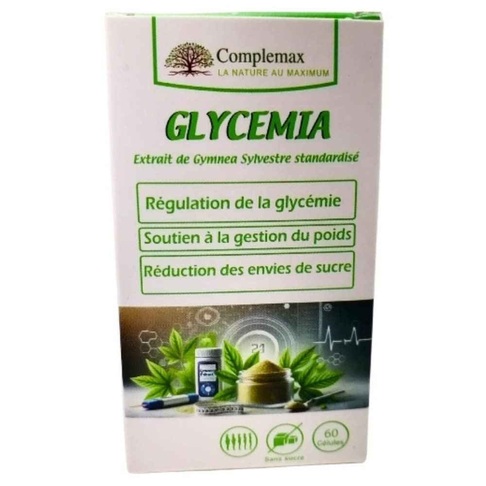 complemax – glycemia extrait de gymnea sylvestre standardise regulation de la glycemie – 60 gelules