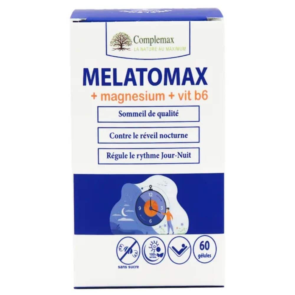 complemax – melatomax + magnesium + vit b6 – 60 gelules