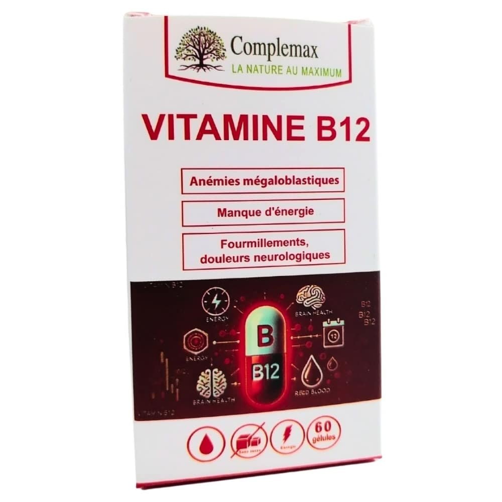 complemax – vitamine b12 (anemie, energie et fourmillements) – 60 gelules