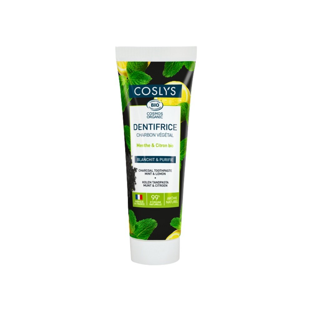 coslys – dentifrice charbon vegetal – 75ml