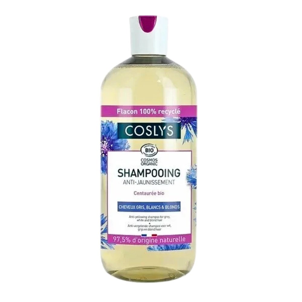 coslys – shampoing cheveux gris et blancs – 500ml