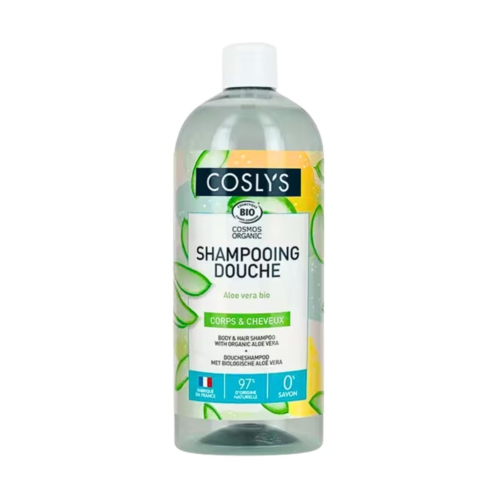 coslys – shampoing douche aloe vera – 1l
