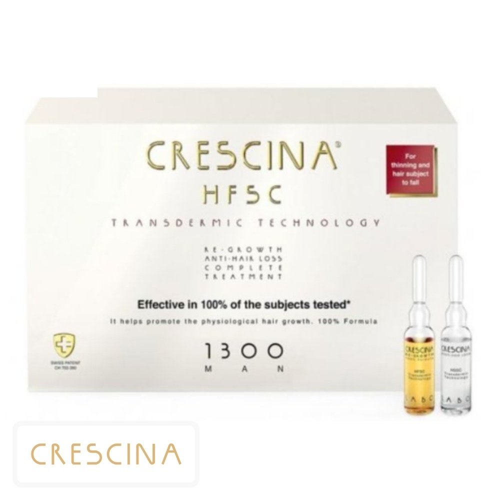 crescina – hfsc homme 1300 traitement anti chute complet ampoules – 10+ – 10u