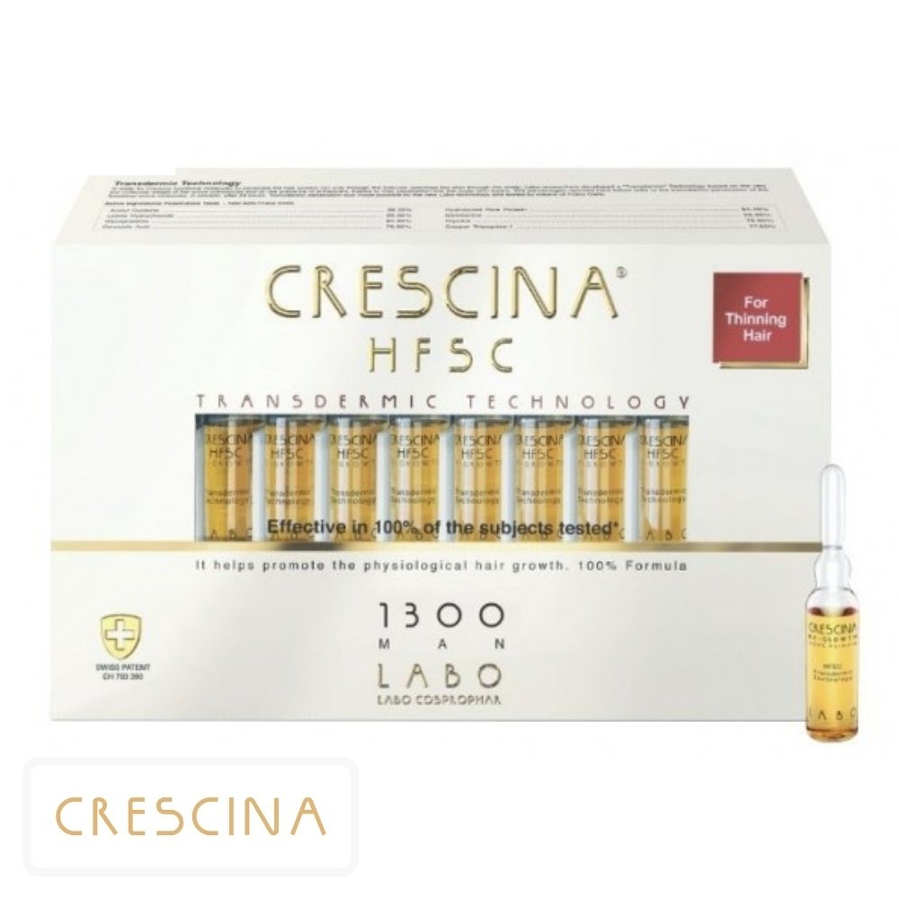 crescina – hfsc homme 1300 traitement cheveux fins ampoules – 20u
