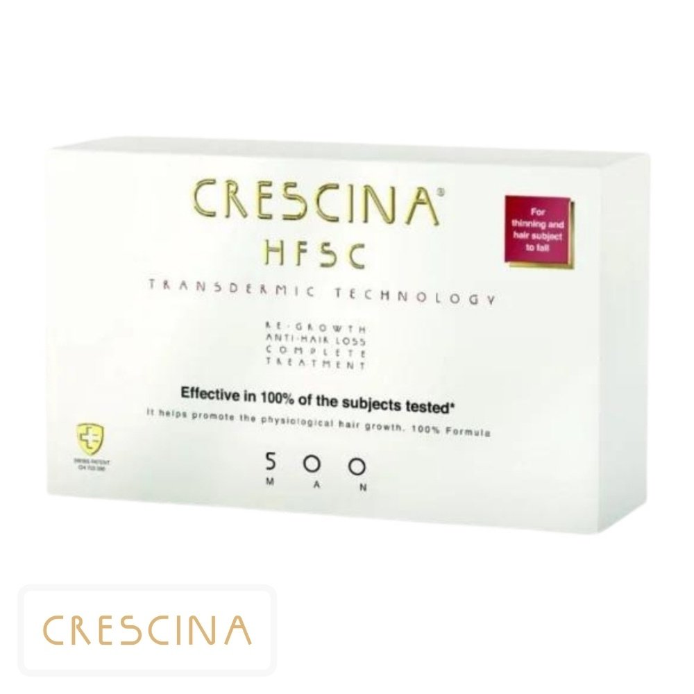 crescina – hfsc homme 500 traitement anti chute complet ampoules – 10+ – 10u