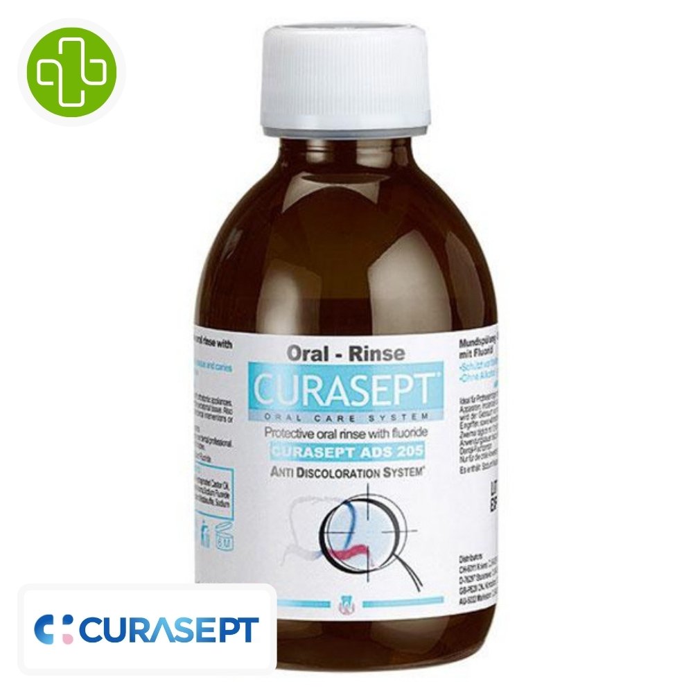 curasept – ads 205 bain de bouche 0,05% chx + 0,05% f – 200ml