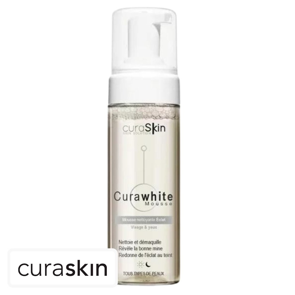 curaskin – curawhite mousse nettoyante eclat – 150ml