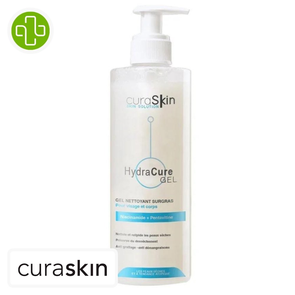 curaskin – hydracure gel nettoyant surgras – 200ml
