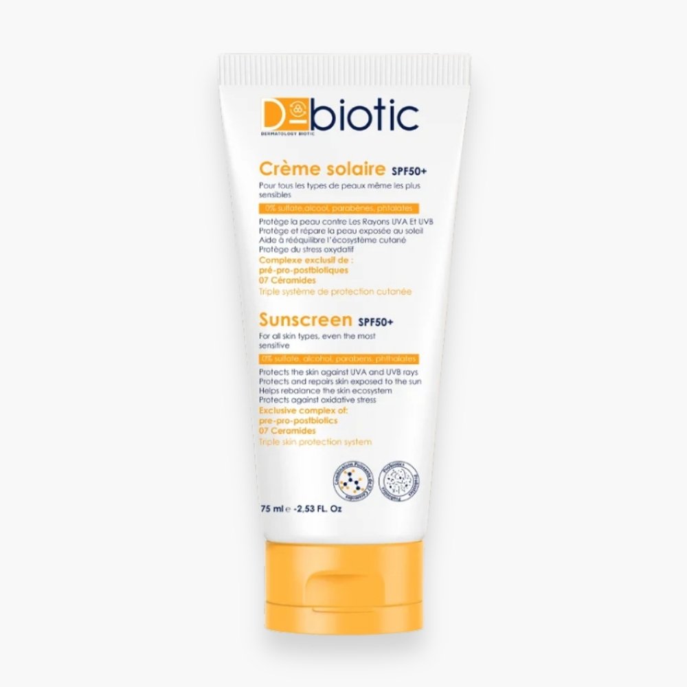 d biotic – creme solaire invisible spf50+ – 75ml