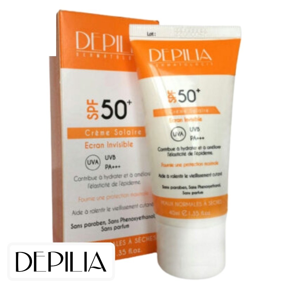 depilia – creme solaire spf50+ – 40ml
