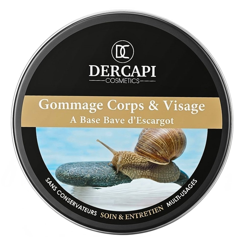 dercapi – gommage a bave d’escargot corps et visage – 200ml