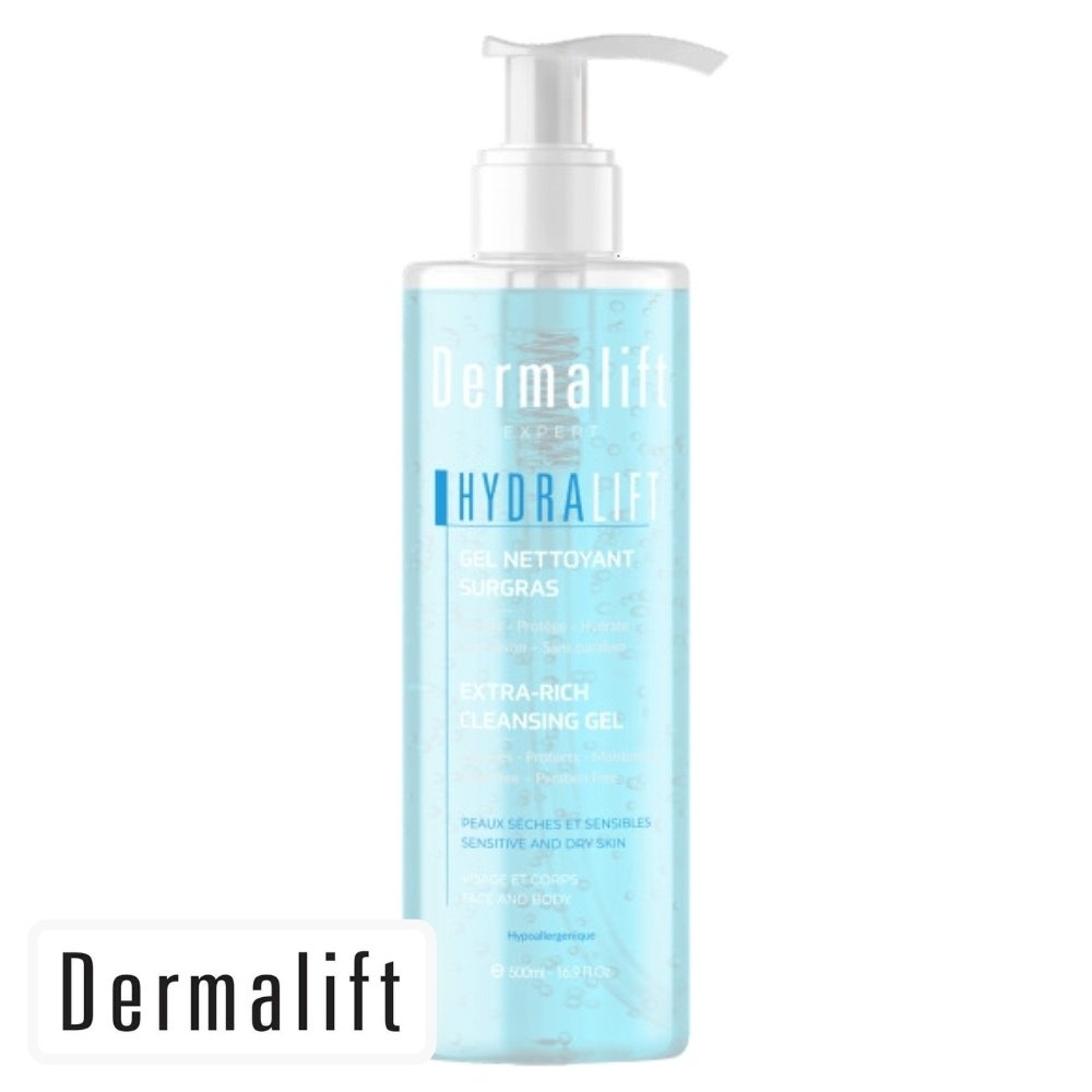dermalift – hydralift gel nettoyant surgras – 500ml