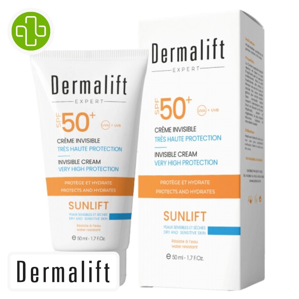 dermalift – sunlift creme invisible spf50+ – 50ml