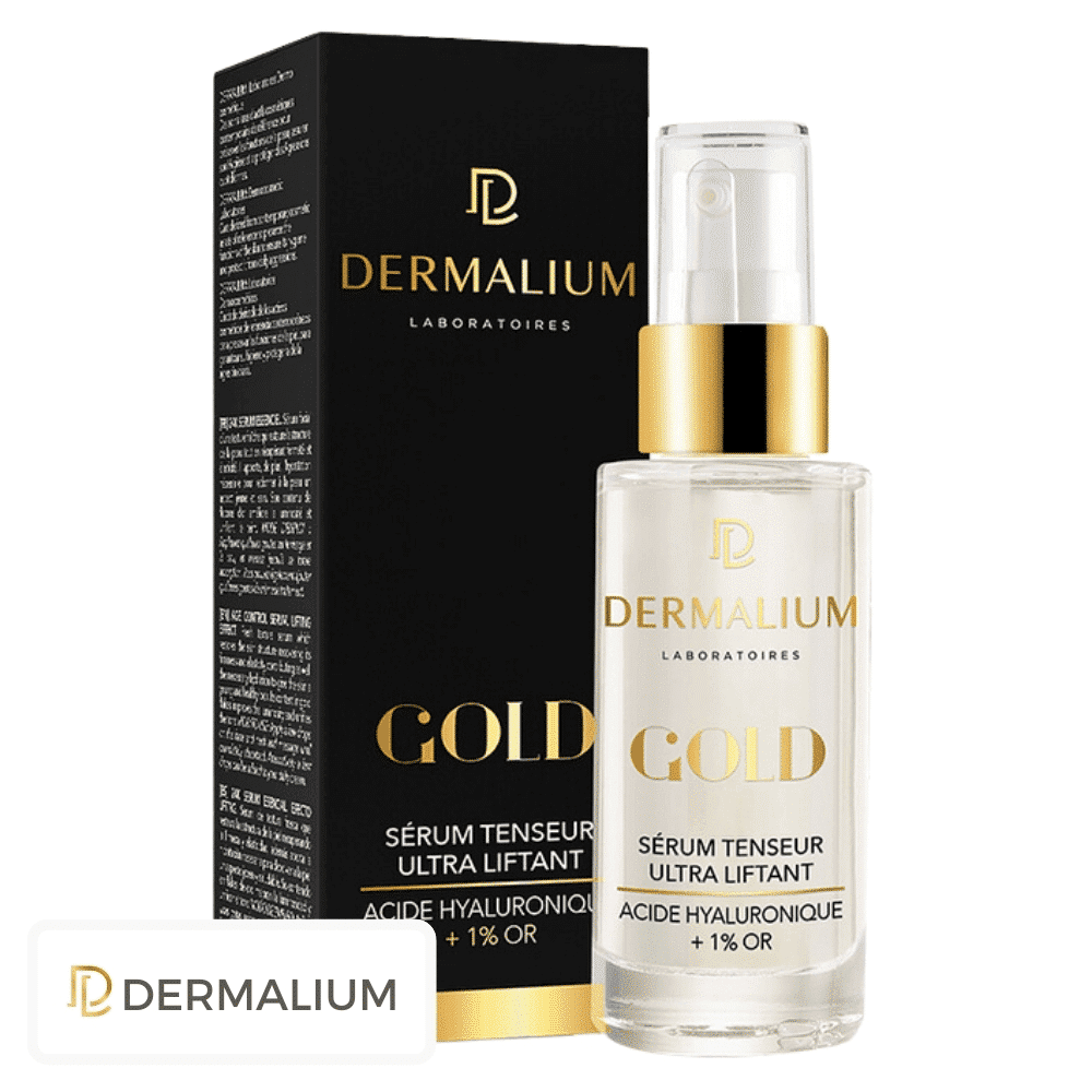 dermalium – gold serum tenseur ultra liftant – 30ml