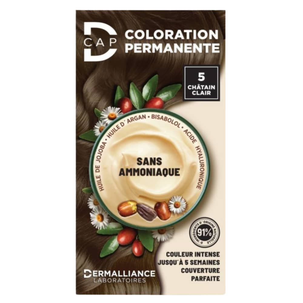 dermalliance – d cap coloration cheveux permanente – n°5 chatain clair
