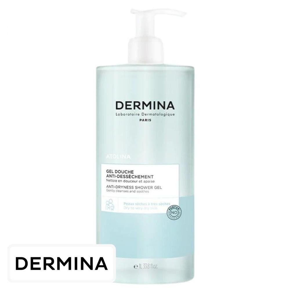 dermina – atolina gel douche anti dessechement – 1l