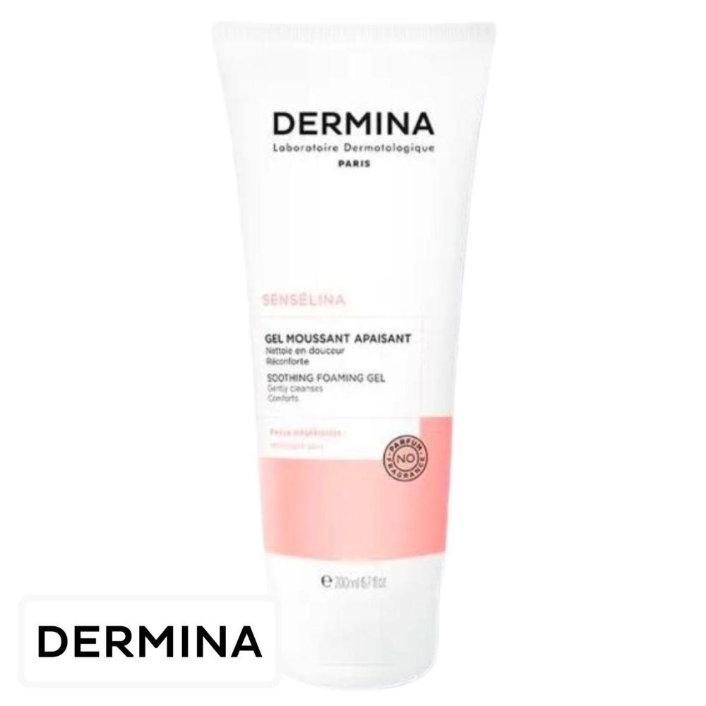 dermina – senselina gel moussant apaisant – 200ml