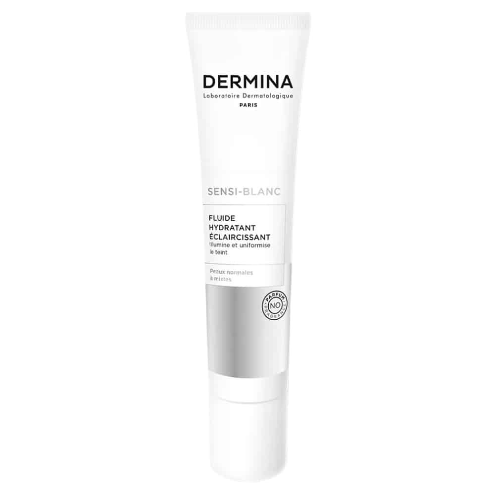 dermina – sensi blanc fluide hydratant eclaircissant – 40ml