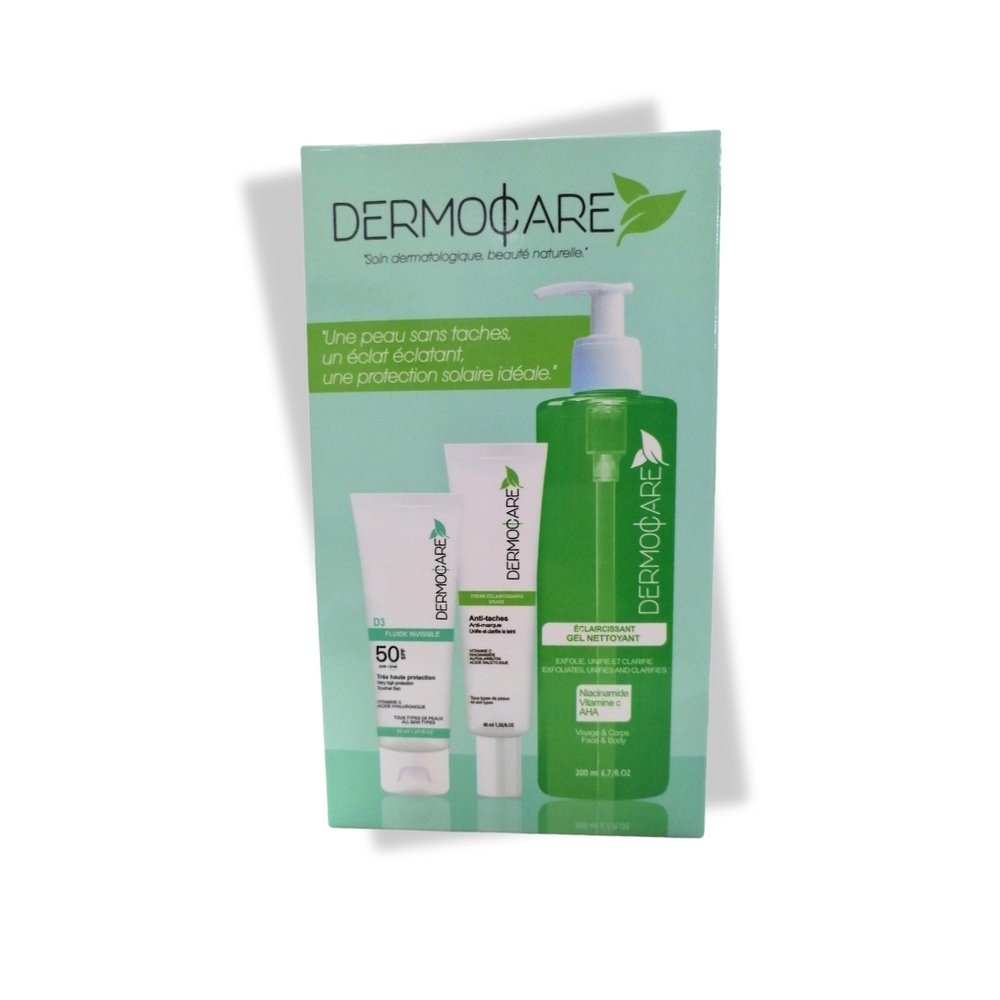 🎁 pack 🎁 – dermocare – ecran fluide +cr eclaircissant+gel nett 200ml pack