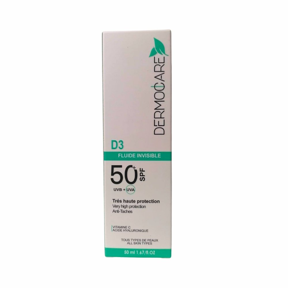 dermocare – ecran fluide invisible spf50 – 50ml