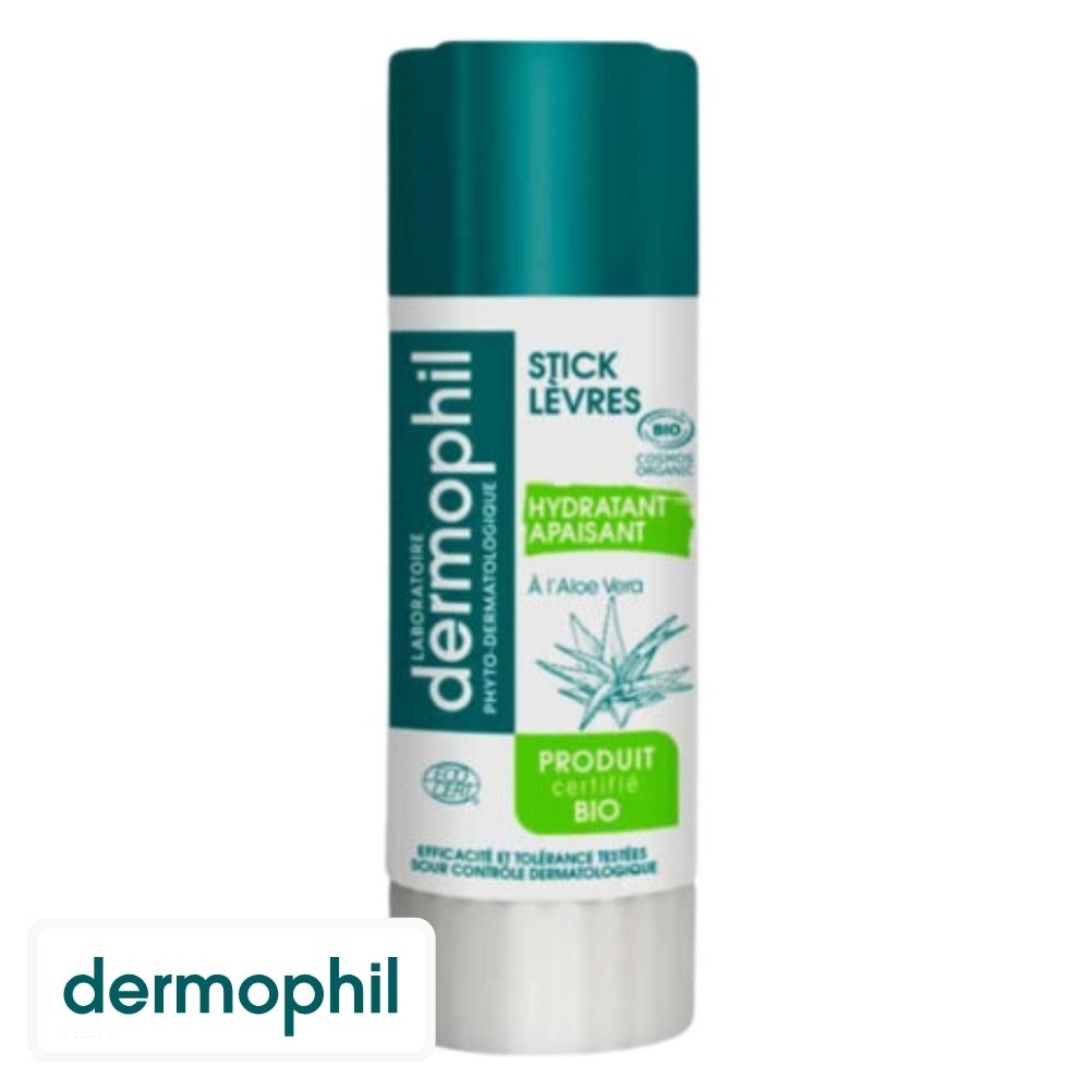 dermophil – stick levres hydratant et apaisant bio – 4g