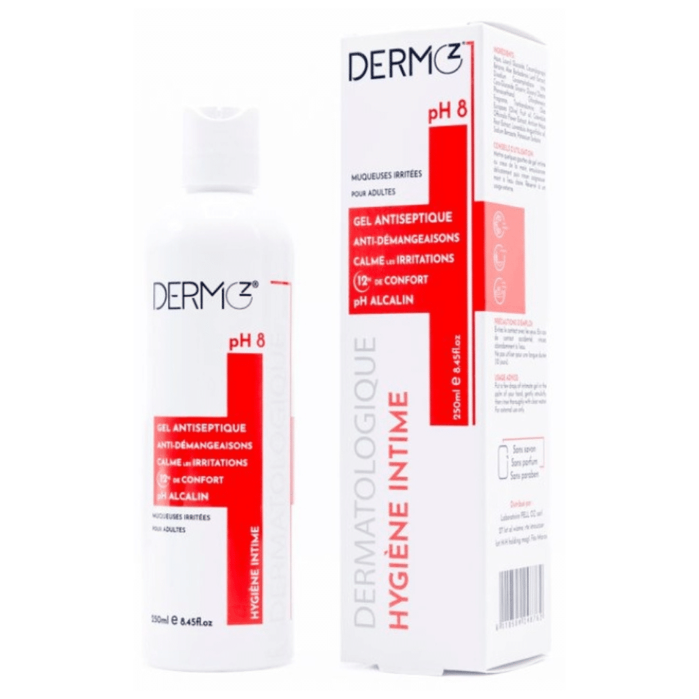 dermoz – hygiene intime gel antiseptique ph 8 – 250ml