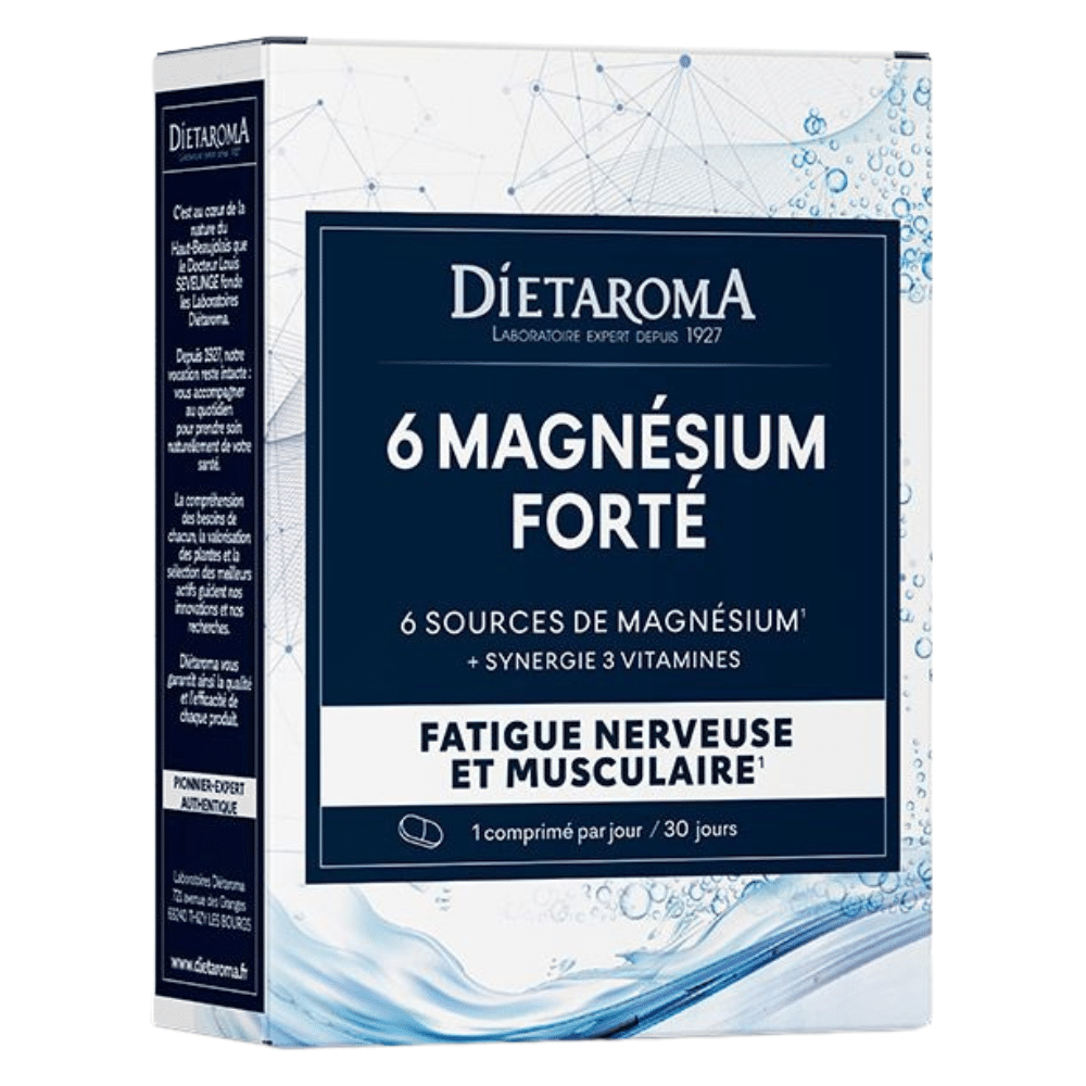 dietaroma – 6 magnesium forte fatigue nerveuse et musculaire – 15 comprimes