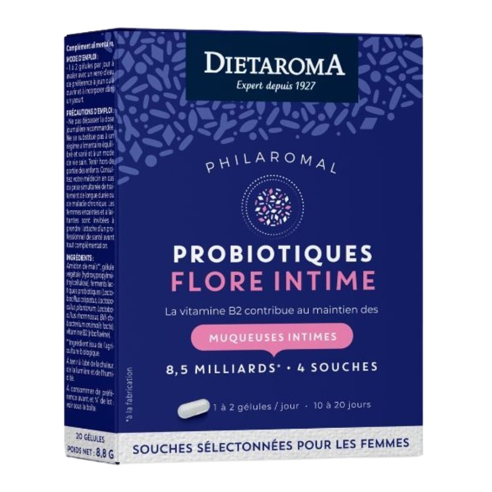 dietaroma – philaromal probiotiques flore intime muqueuses intimes – 20 gelules – (destockage)