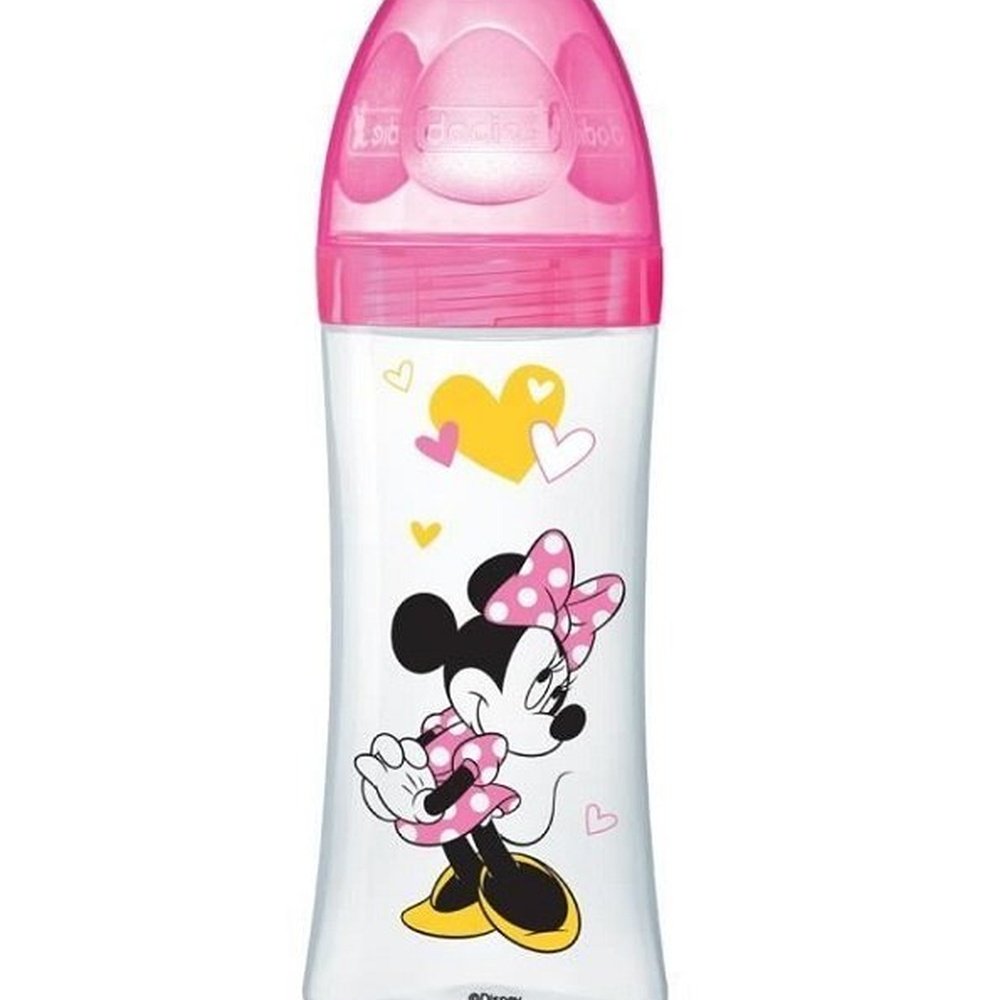 dodie – bib initiation+ minnie fushia 330ml +6mois
