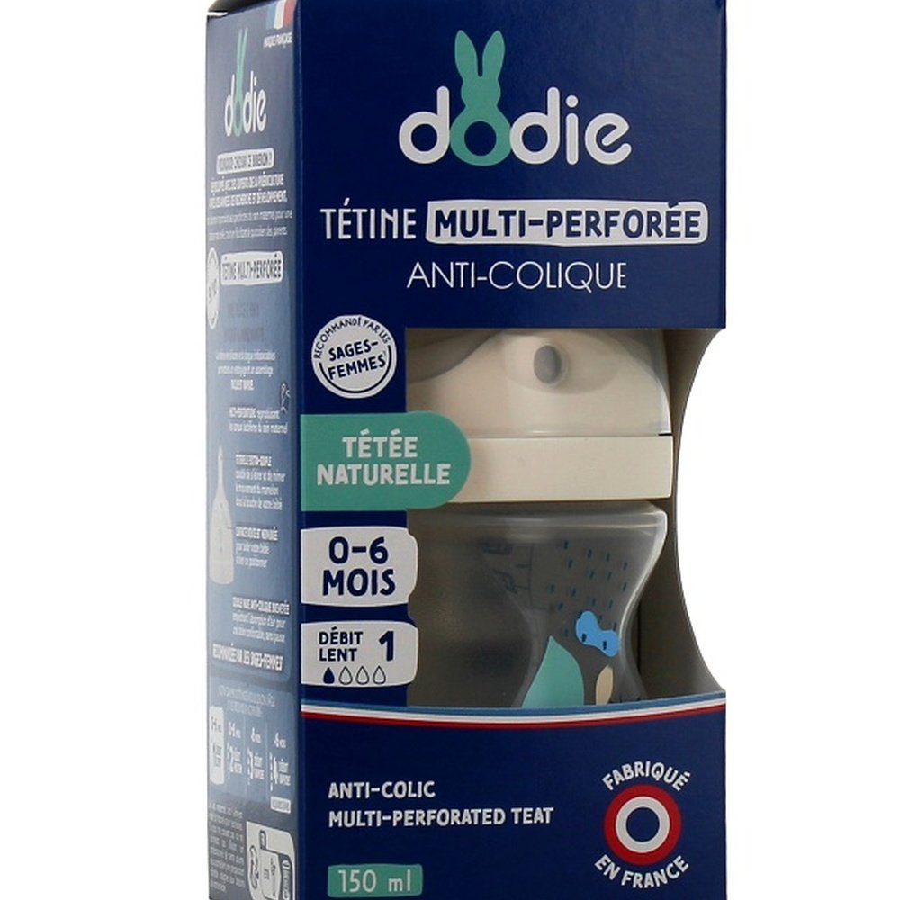 dodie – bib multi perfore tet debit 1 rose 0 6m – 150ml
