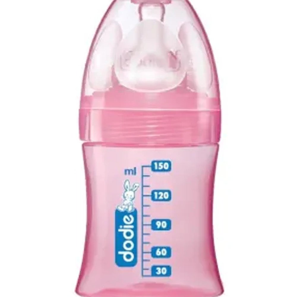 dodie – biberon initiation+ tetine debit 1 rose – 150ml