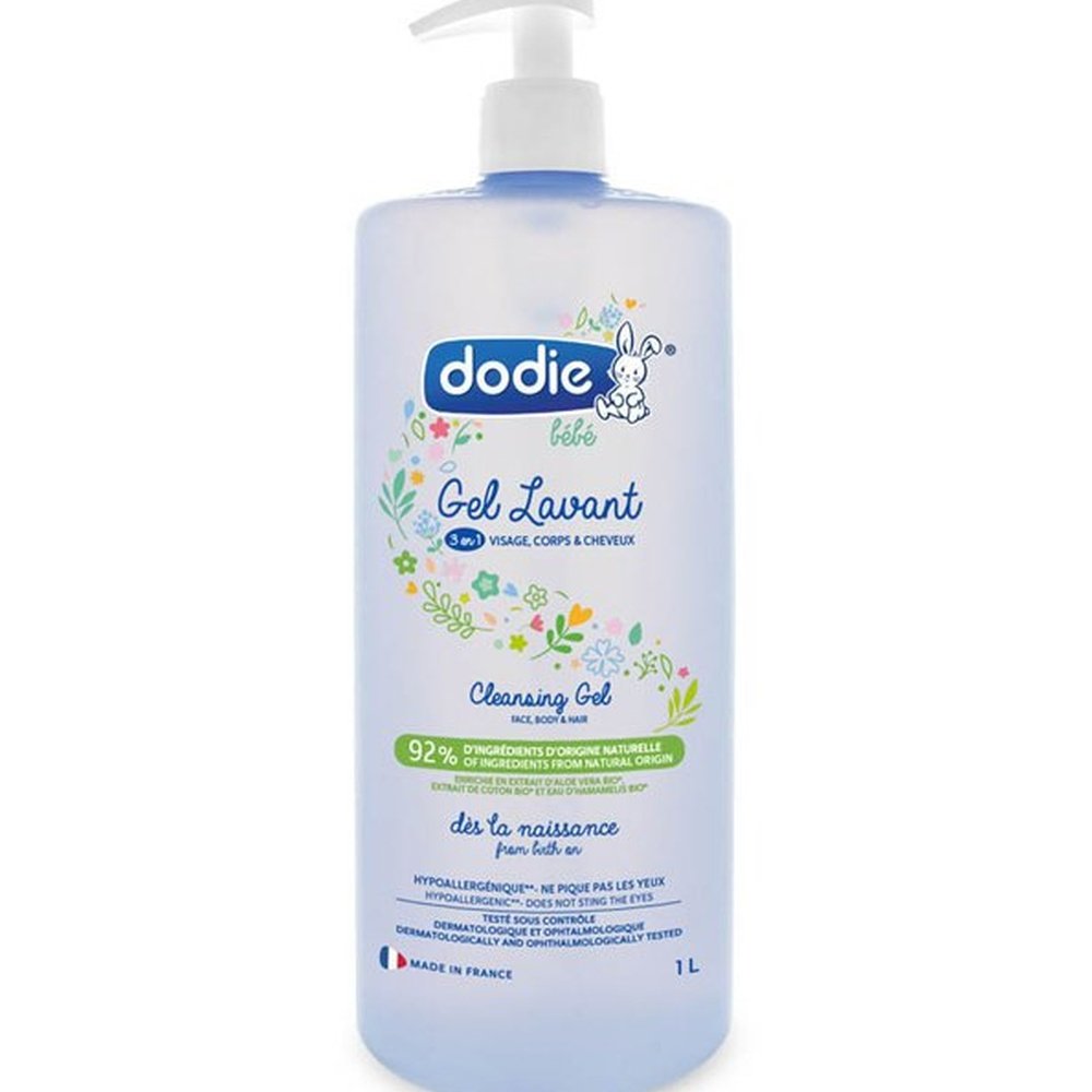 dodie – gel lavant 3 en 1 flacon pompe – 1l