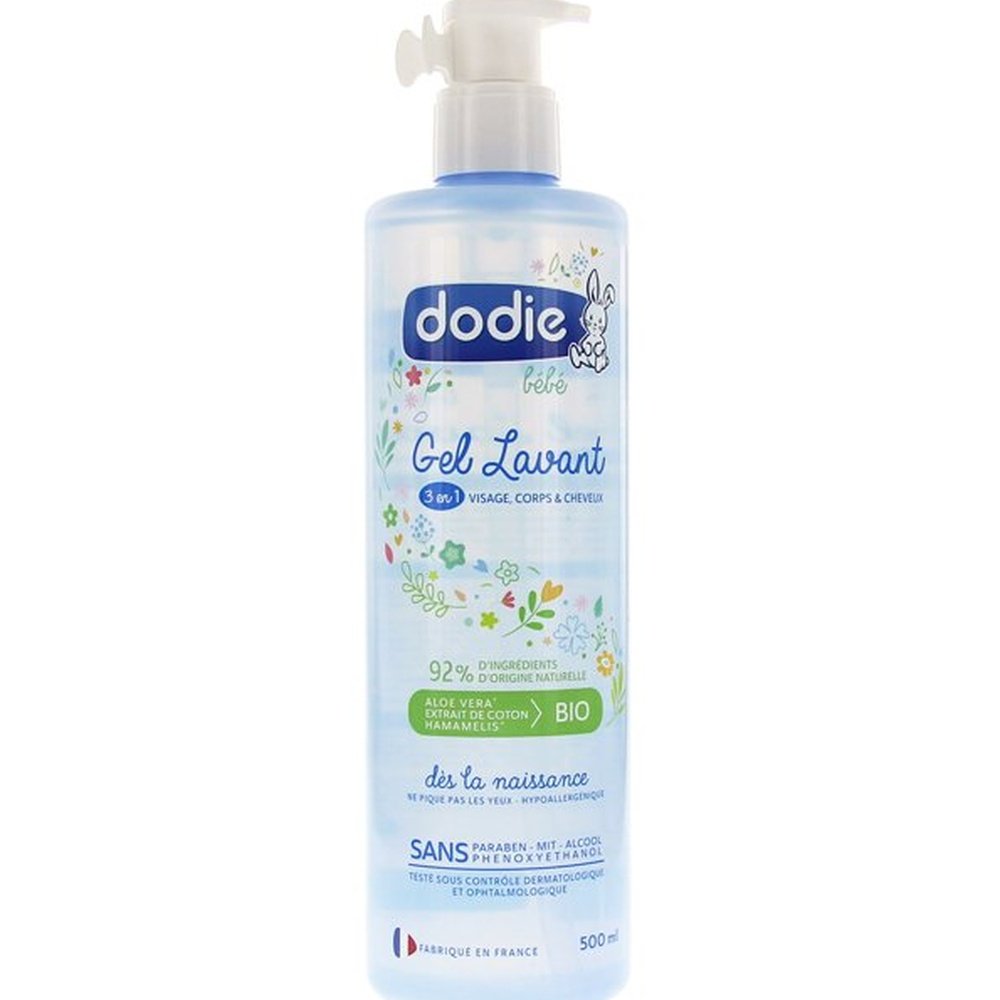 dodie – gel lavant 3 en 1 flacon pompe – 500ml