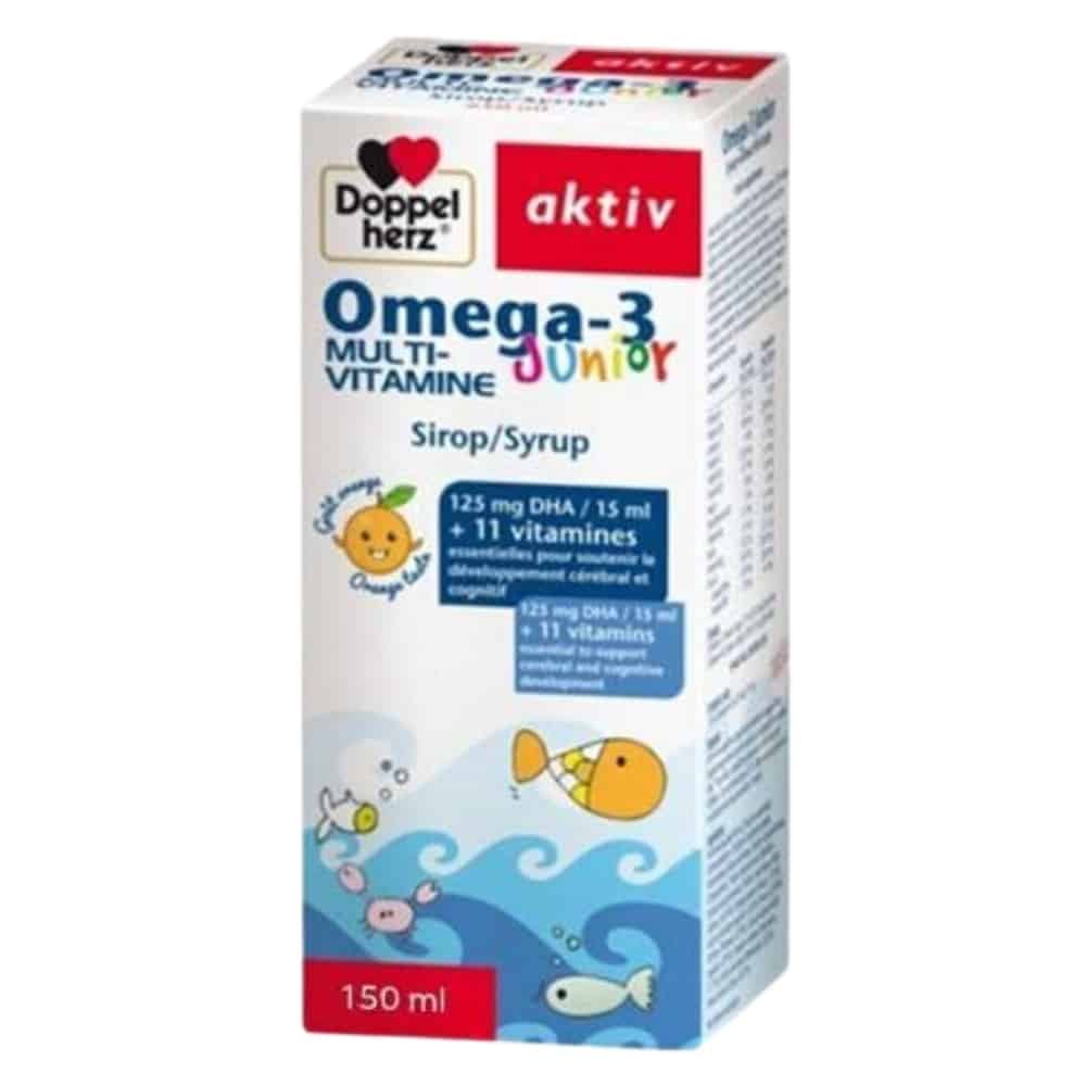 doppel herz – aktiv omega 3 multi vitamine junior sirop – 150ml