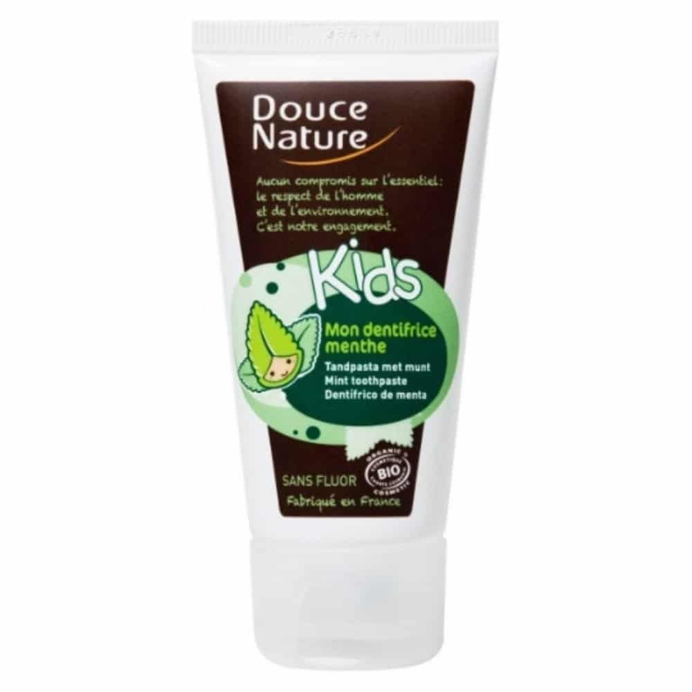 douce nature – kids dentifrice menthe sans fluor bio – 50ml