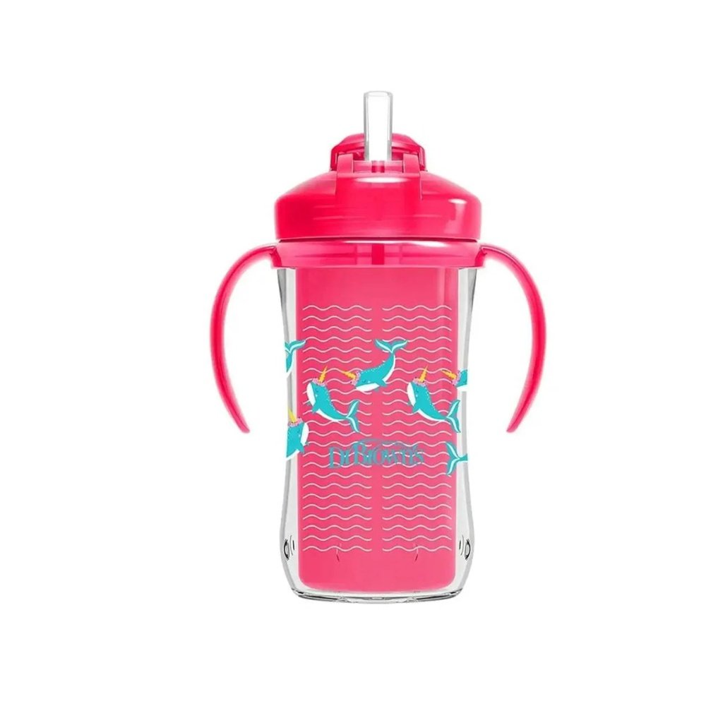 dr brown’s – gobelet isotherm rose 300ml +12m