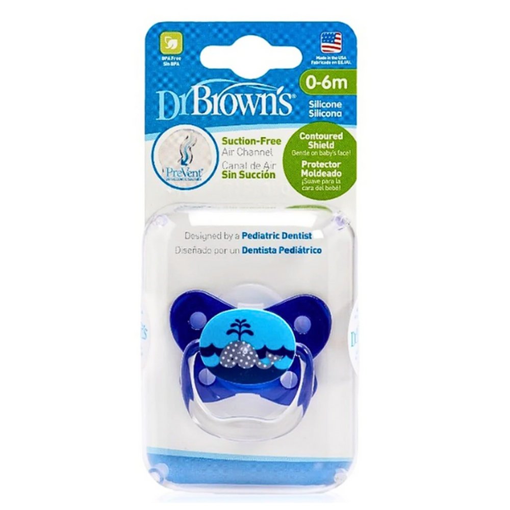 dr brown’s – sucette betterfly shield bleu 0 6m – ess