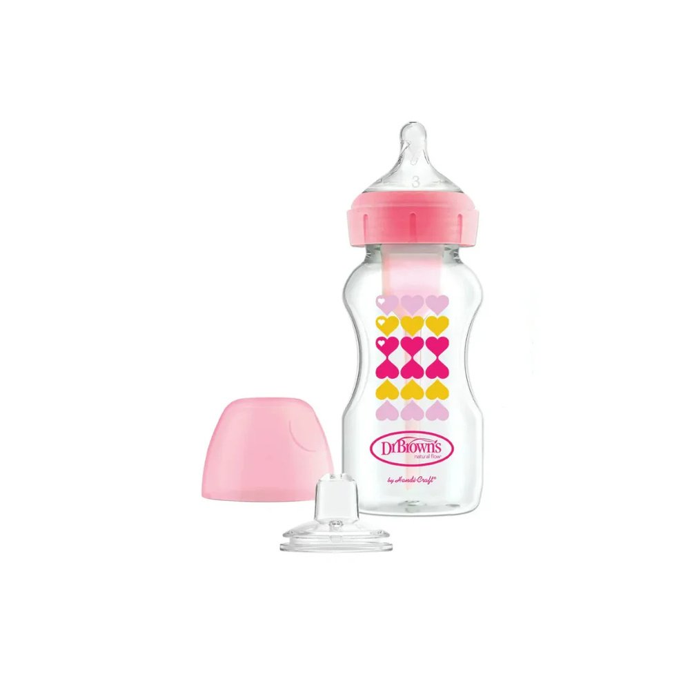 dr browns – bib col large pink 270ml wb91604
