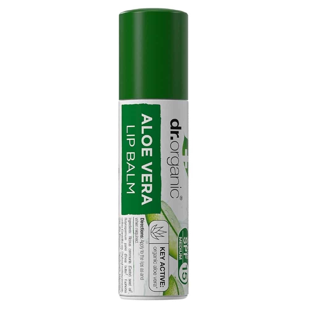 dr organic – baume a levres aloe vera bio – 5, – 7ml