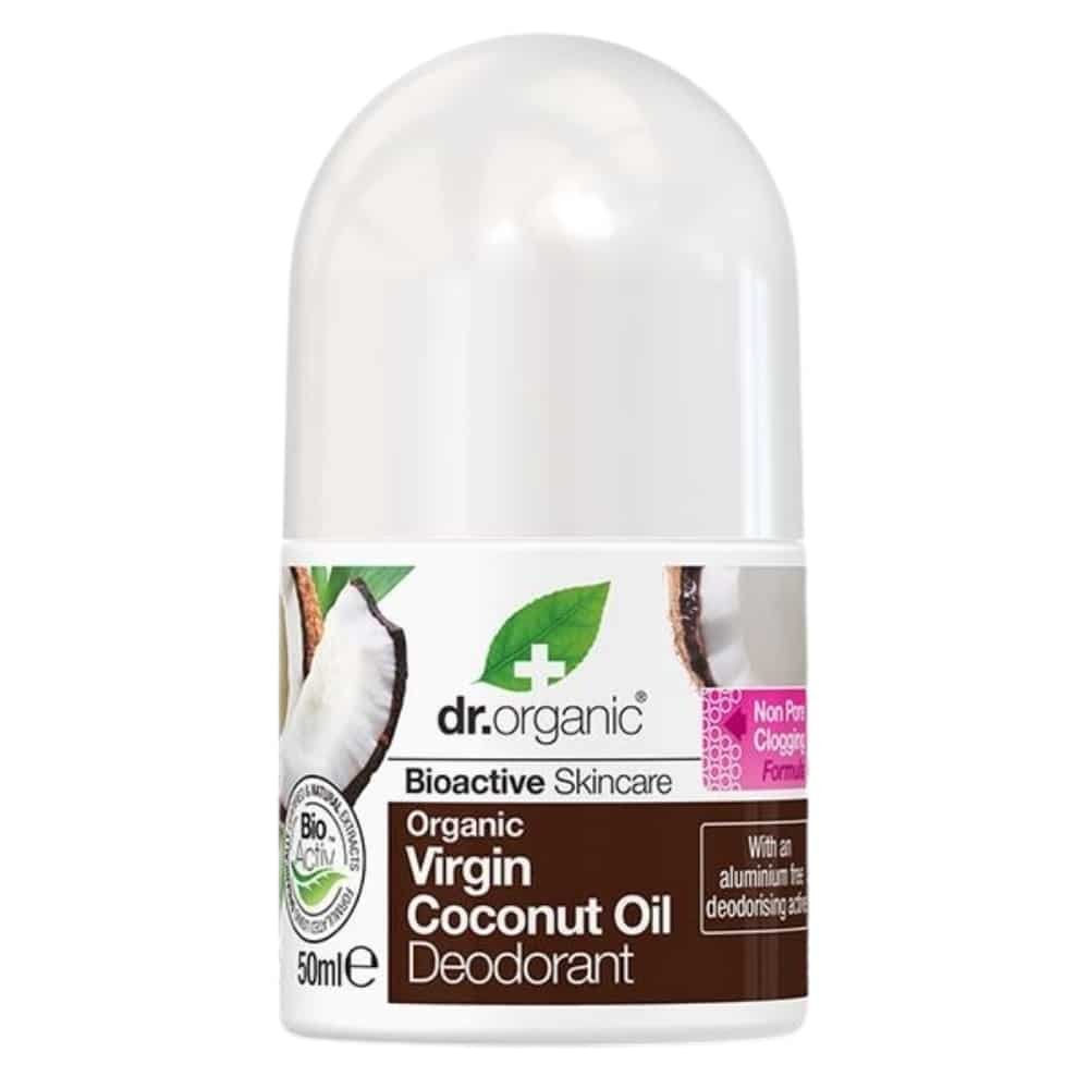 dr organic – deodorant huile de noix de coco vierge bio – 50ml