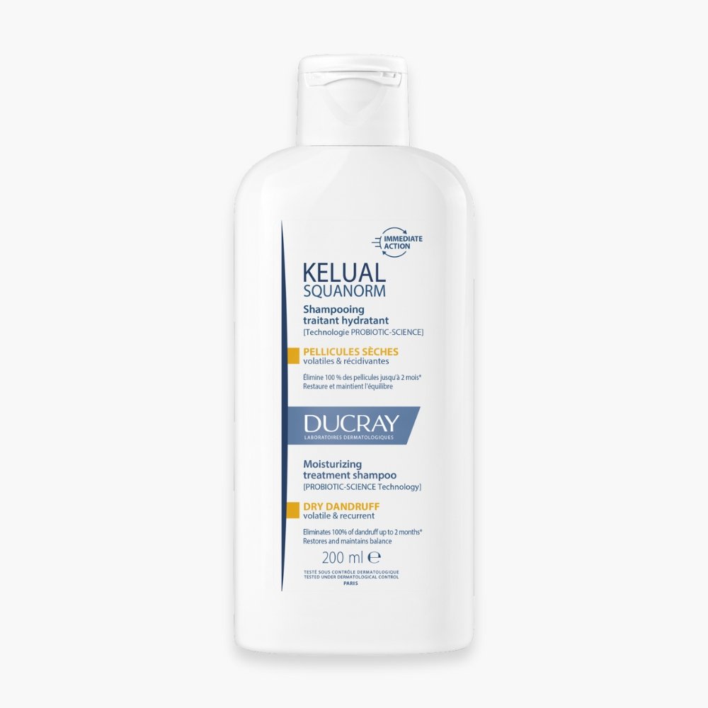 ducray – kelual squanorm shampoing traitant anti pelliculaire pellicules seches – 200ml