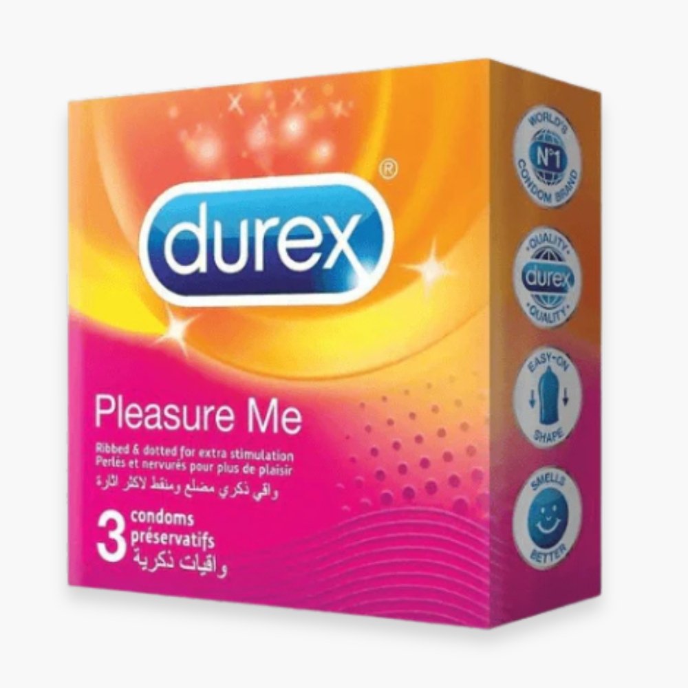 durex – preservatifs pleasure me (perles et nervures) – 3u